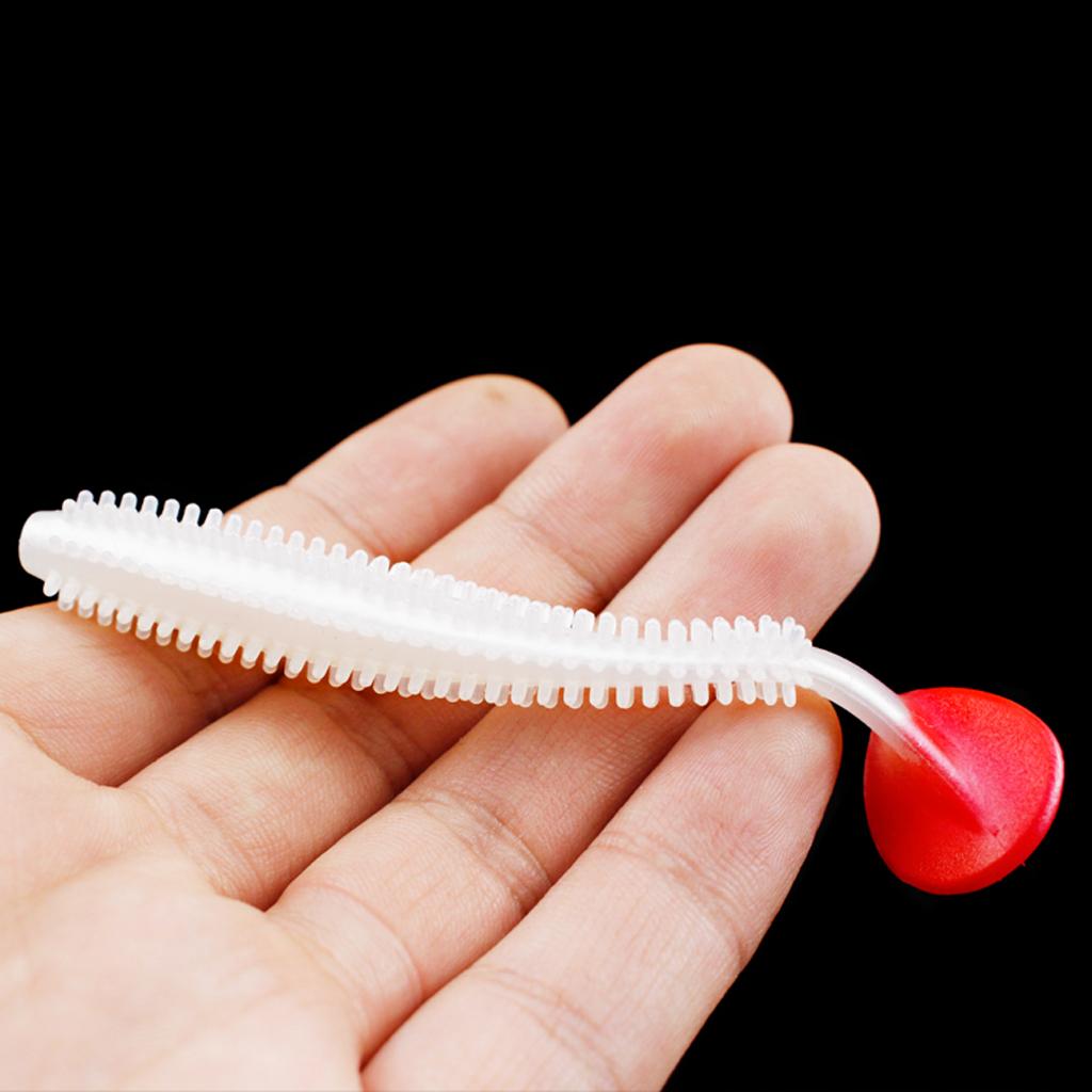 5 Pieces PVC Fishing Lure Bait Artificial Bait Tackle with T-tail