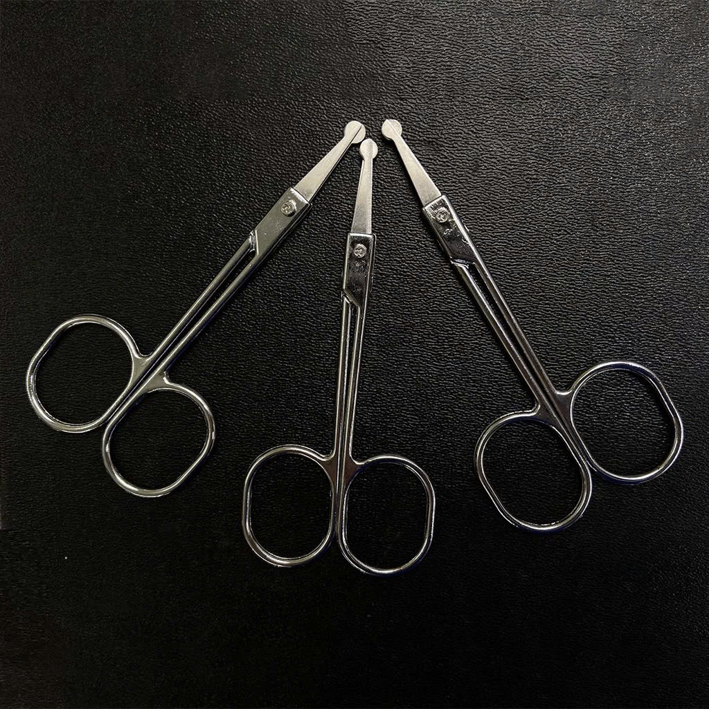 Kéo Cắt Tỉa Lông Mũi Đầu Tròn Kềm Thép Không Gỉ Cao Cấp Thiết Kế Nhỏ Gọn Nhẹ An Toàn