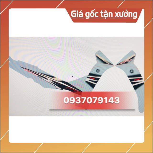 Tem rời sirius Crypton 110 dán xe xám xi măng