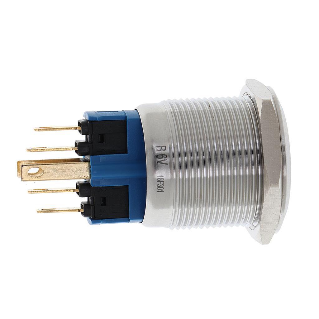 1 Pcs 22mm Led Light Push Button Switch Waterproof Push Button 6V