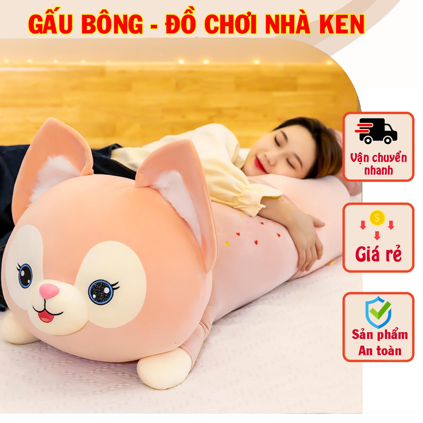 Thú Bông Cáo Đuôi Dài, Gấu Bông Hồ Ly Đuôi Chồn Dễ Thương Size 1M4