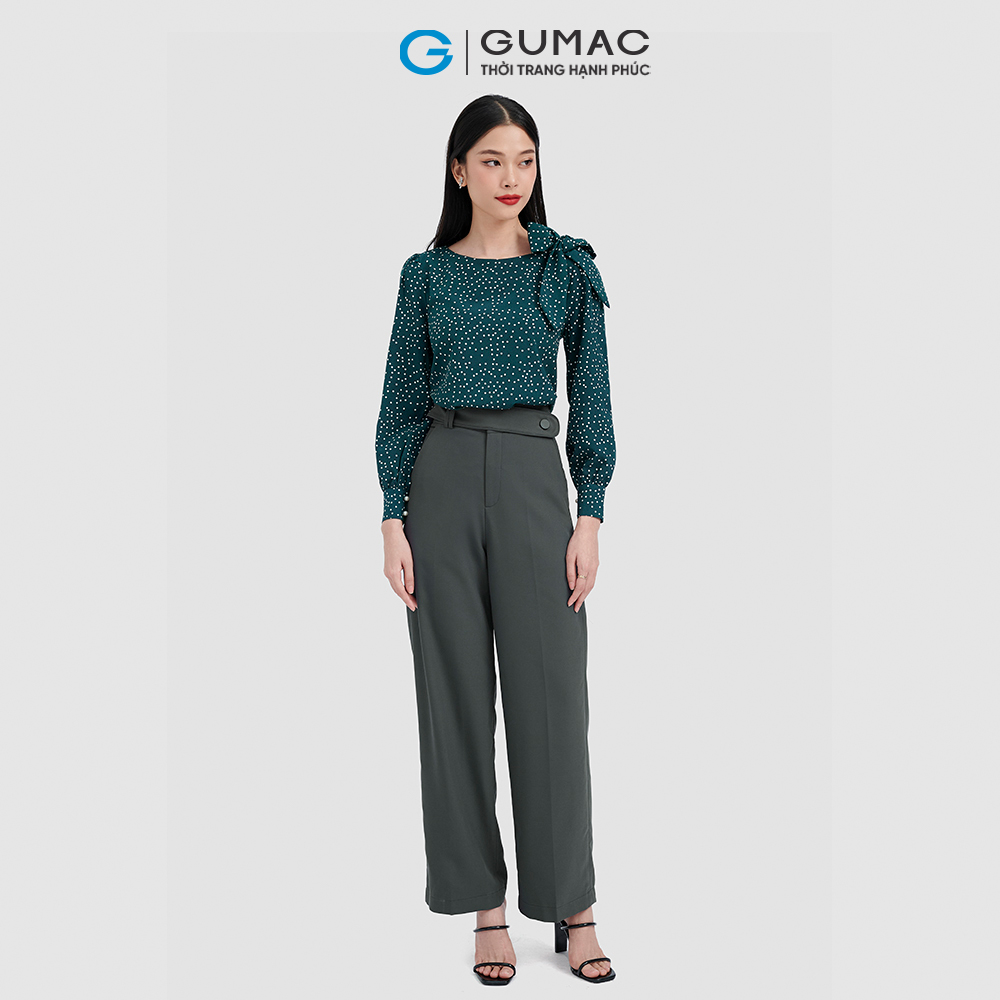 Quần tây nữ cài dây lưng thanh lịch tôn dáng sang trọng thời trang GUMAC QD06021 - QC10046