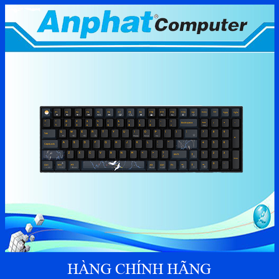 Bàn phím cơ không dây Newmen GM1000  (Hạc - Trăng &amp; Mây) Kailhbox white/Red Axis - Hàng Chính Hãng