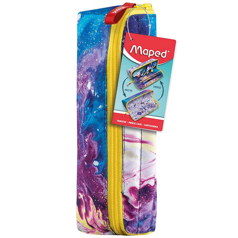 Bóp Viết Trendy 2 Mặt - Maped 931904 - Màu Hồng - Tặng Kèm Vỉ 6 Bút Lông Màu