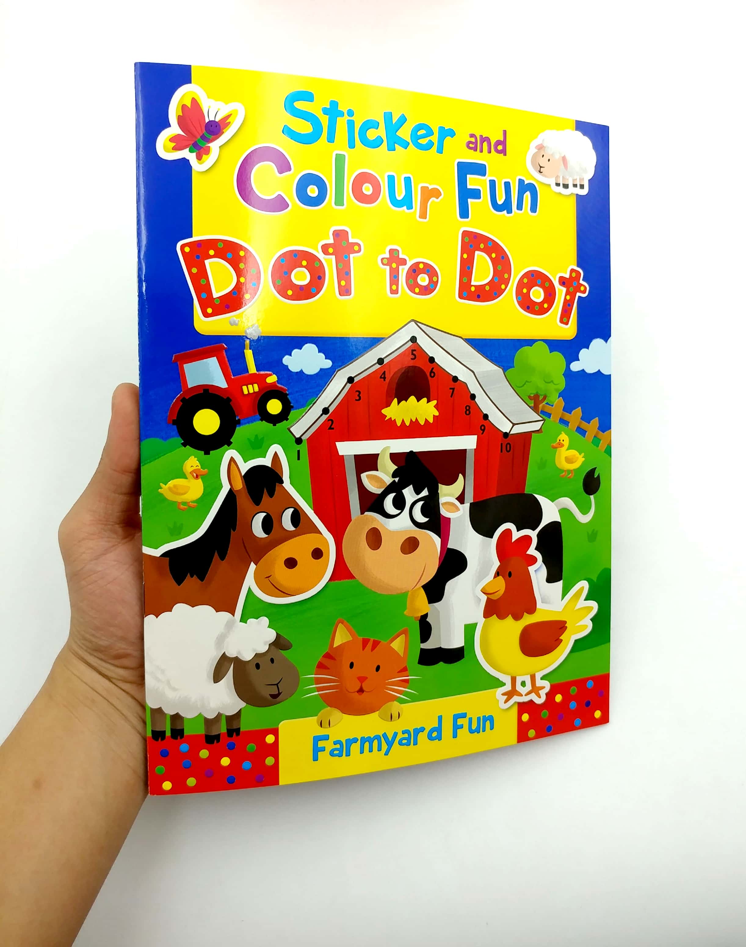 Sticker And Colour Fun Dot To Dot: Farmyard Fun