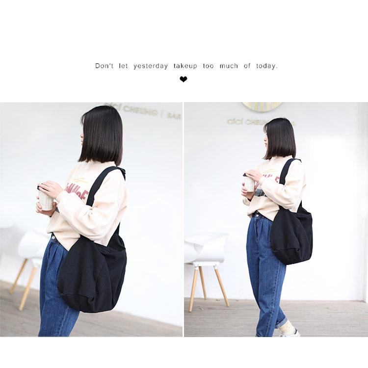 Túi tote, Túi đeo chéo nam nữ, thời trang phong cách trẻ trung giá rẻ vải canvas đeo chéo đi hoc đi chơi unisex TDC020