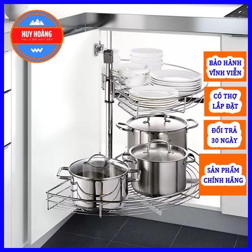 Mâm Xoay Góc 1/2 Chính Hãng INOX 304 Không Gỉ - Bảo Hành Trọn Đời (Có thợ lắp đặt)