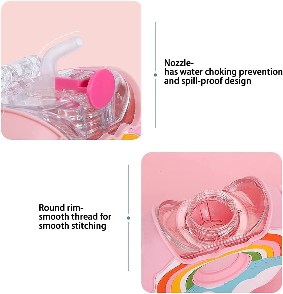 Bình nước Donut 380ml có ống hút cho trẻ em, thể thao không chứa BPA & chống rò rỉ