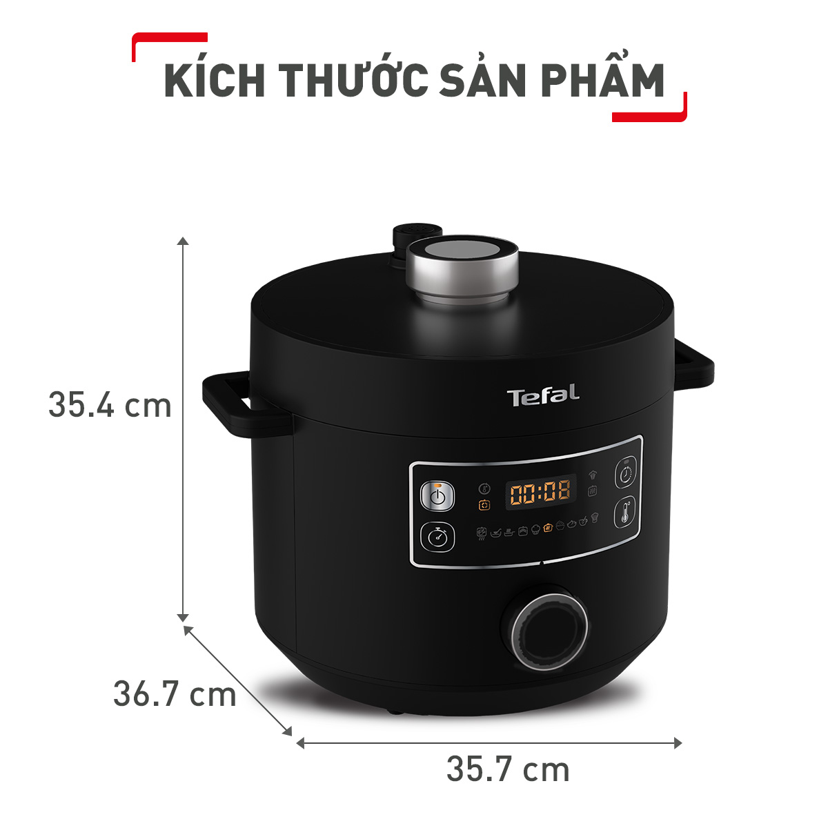 Nồi áp suất điện đa năng Tefal Turbo Cuisine 5L CY754830 - Hàng chính hãng