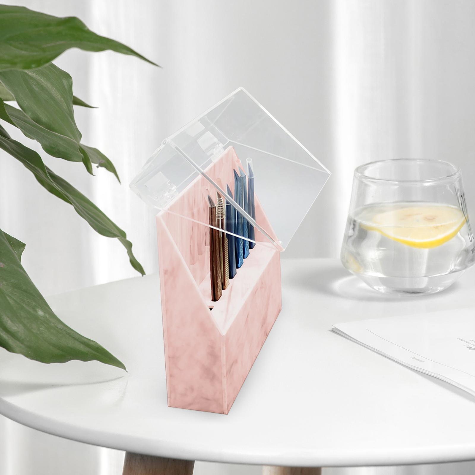 Eyelash Extension Storage Box Tweezers Organizer Case Stand Holder Black