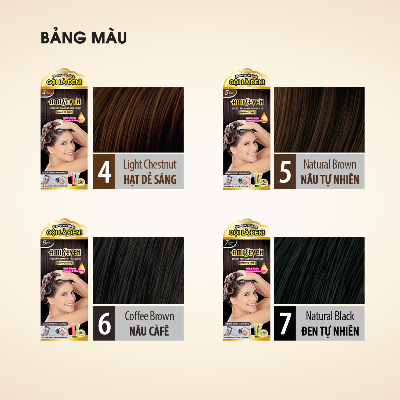 Gội nhuộm phủ bạc Hương Hoa Quả #5 Hạt dẻ sáng Hàn Quốc + Tặng nhíp thời trang Hàn Quốc