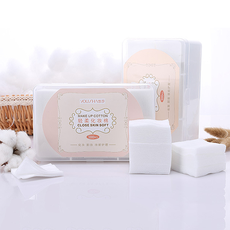 Bông Tẩy Trang YOUSHA 1000 Miếng COTTON Hộp Màu Hồng  P637