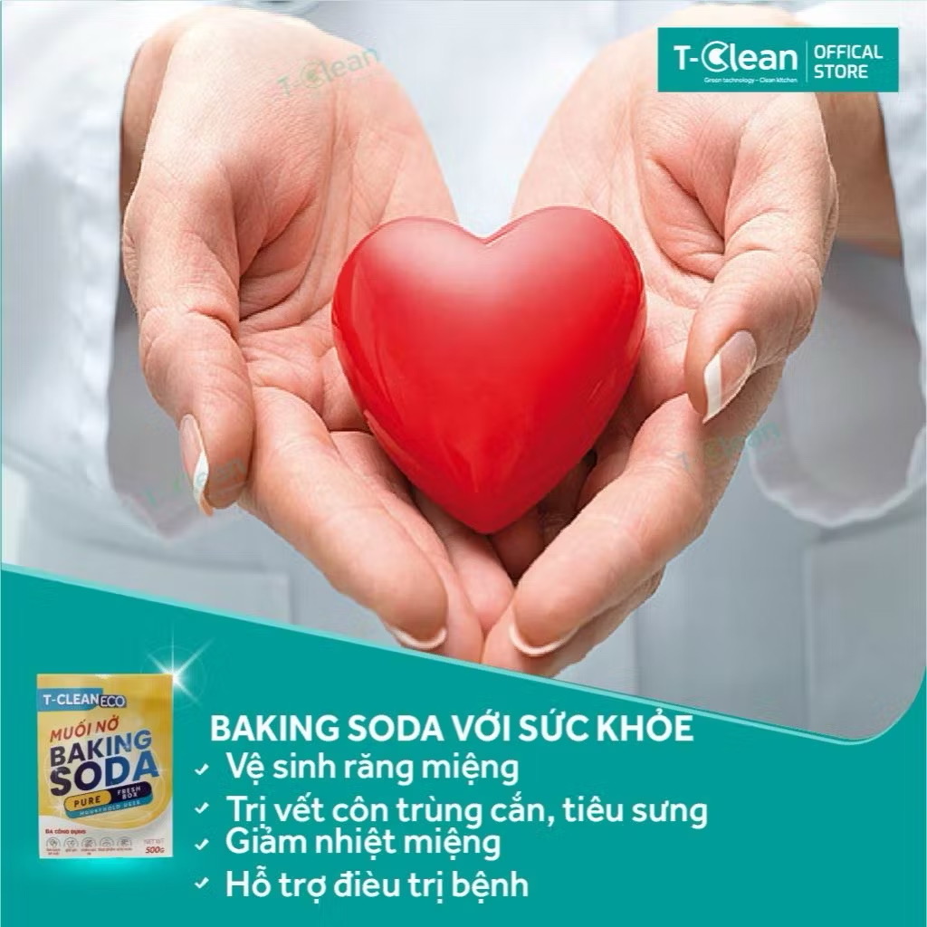 Baking Soda T-Clean 750g - Đa Công Dụng - Rửa Rau Quả - Thực Phẩm - Khử Mùi - Thông Cống - Làm Mềm