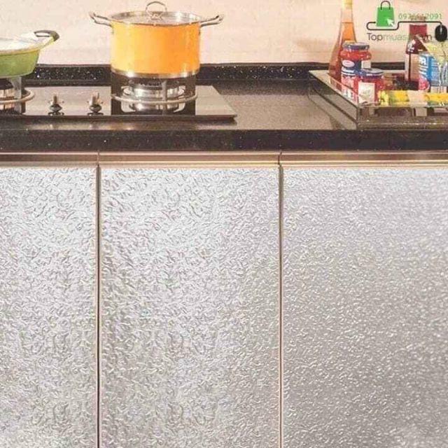 Cuộn giấy bạc dán bếp cách nhiệt tráng nhôm, miếng decan dán tường nhà bếp chống thấm kích thước - Siêu Thị Minh Ngọc