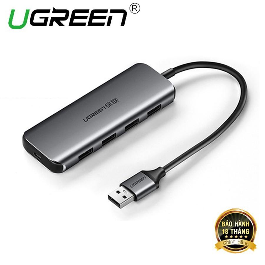 Ugreen 50768 - Bộ chia USB 3.0 ra 4 cổng vỏ nhôm cao cấp - Hàng Chính Hãng