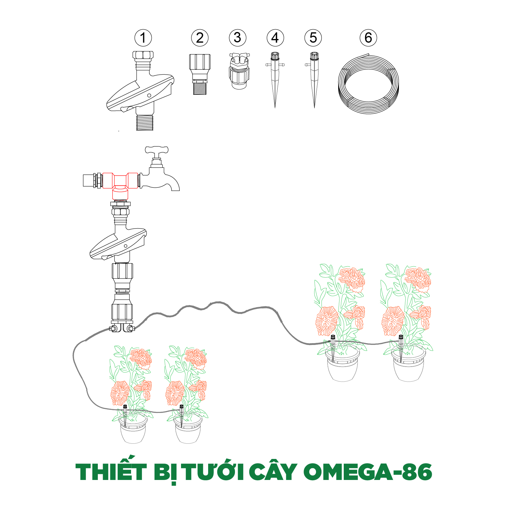 Thiết bị tưới cây OMEGA-86