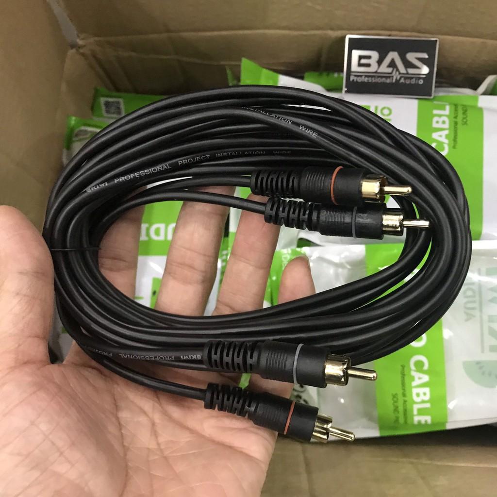 Dây audio Kiwi cao cấp 2 AV hoa sen ra 2 AV, lõi đồng, hàng chính hãng