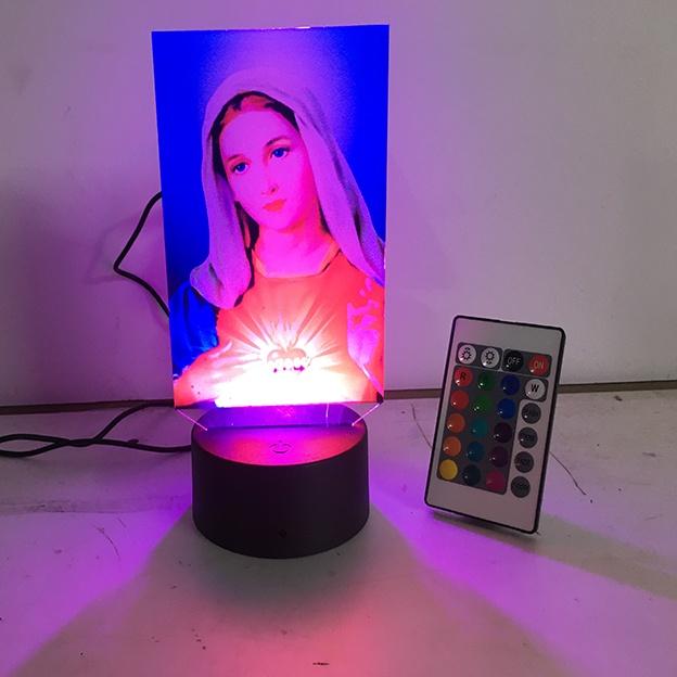 Tranh đức mẹ maria, hình chúa giêsu, led 3d, hình led thờ, đồ thờ, tranh công giáo mica nhiều mẫu