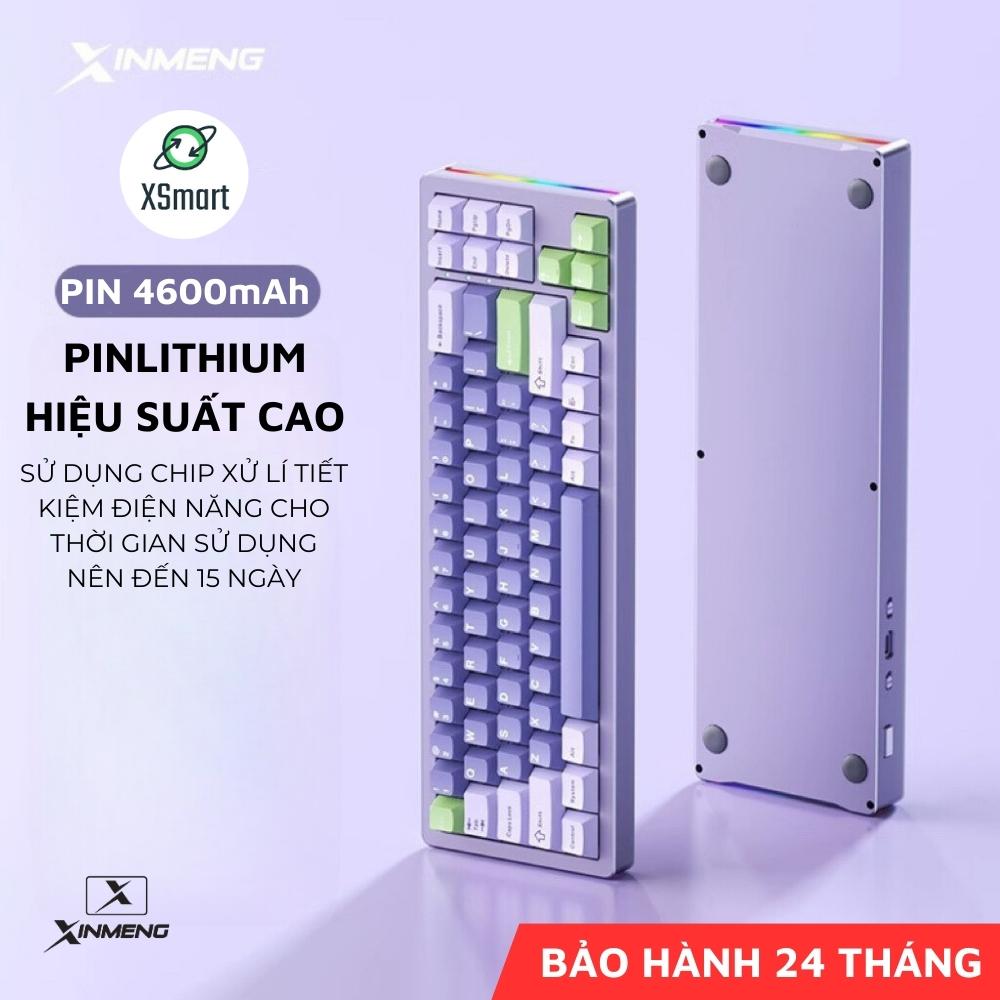 Bàn Phím Cơ Bluetooth Khung Nhôm ALUMINUM XM-M71 Cấu Trúc GASKET, Hotwsap 5 Pin Mạch Xuôi Cao Cấp Gõ Cực Sướng-Hàng Chính Hãng