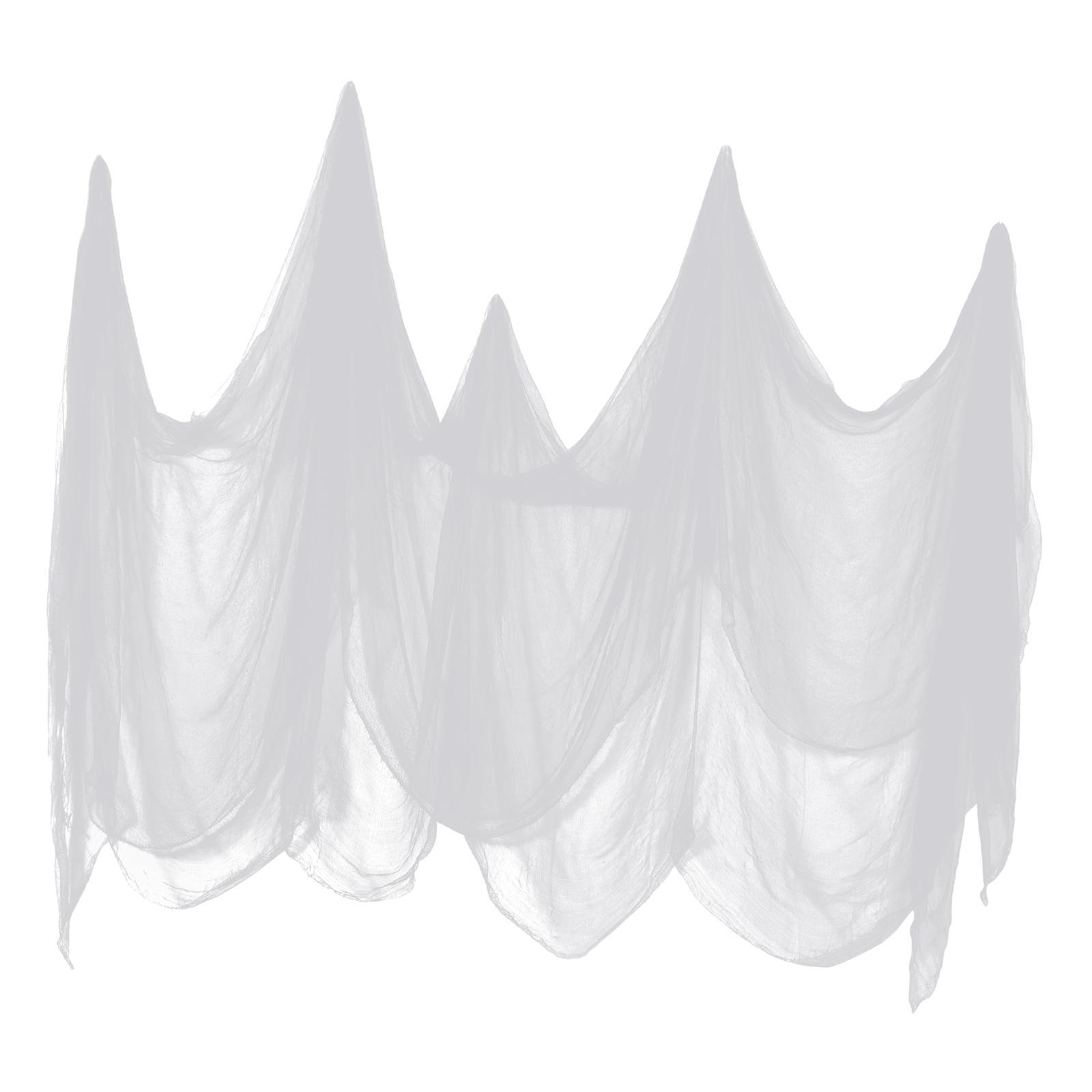 Halloween Creepy Cloth Spooky Fabric 84.65inchx177.17inch Horror Gauze Scary Gauze for Haunted House Party Wall Doorway Decor