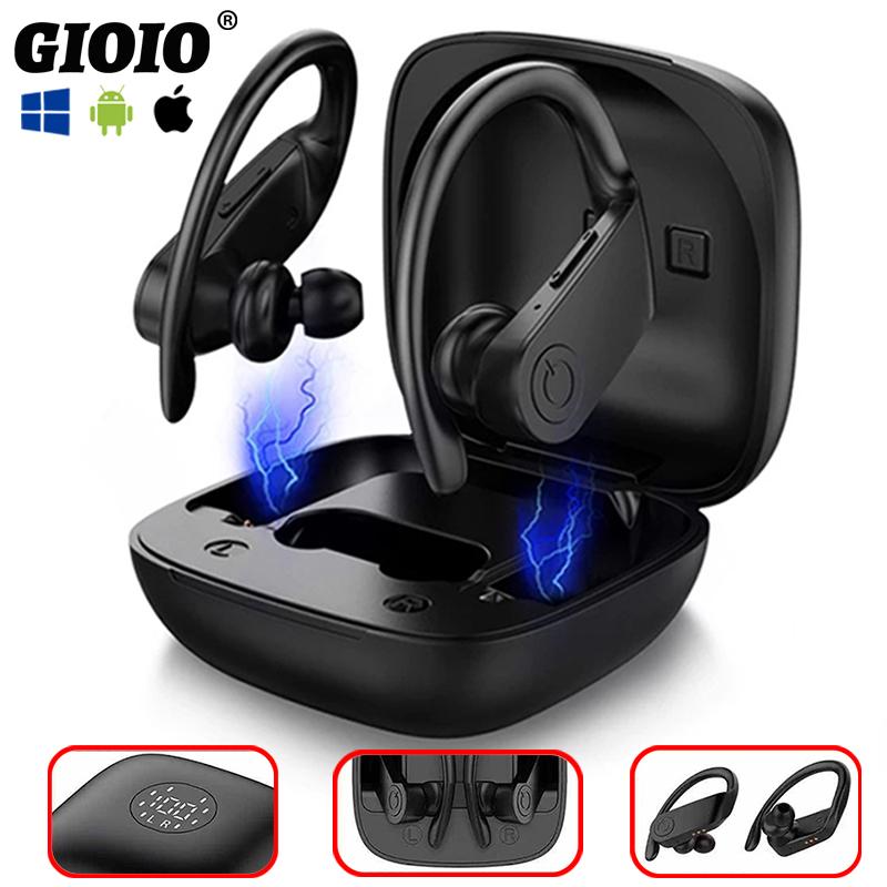 Tai Nghe Không Dây Tai Nghe Fone Bluetooth 5.0 TWS Tai Nghe Tai Nghe Nhét Tai Thể Thao Stereo Tai Nghe Chống Nước Cho Xiaomi Huawei Iphone