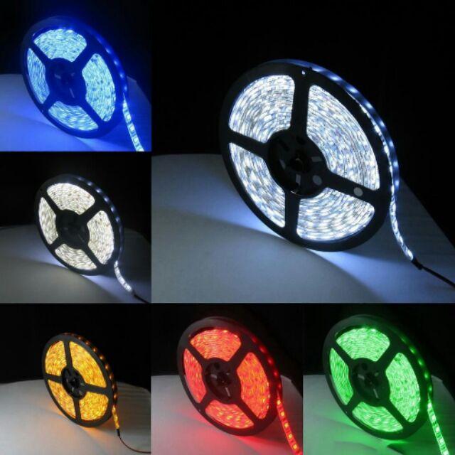 Đèn Led Dây 12V Đơn Màu/7 Màu RGB 5050 Cuộn 5M Chống Nước Dùng Trang Trí Trong Nhà, Ngoài Trời, Trên Ô Tô