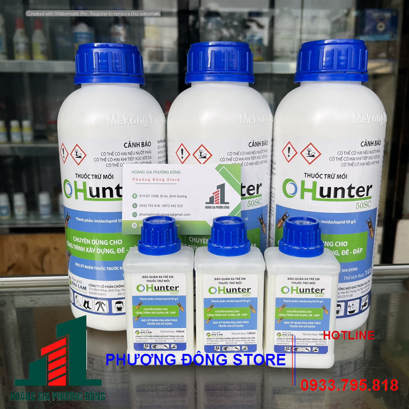 Thuốc diệt mối, phòng mối OHUNTER 50SC_ Chai 1 lít