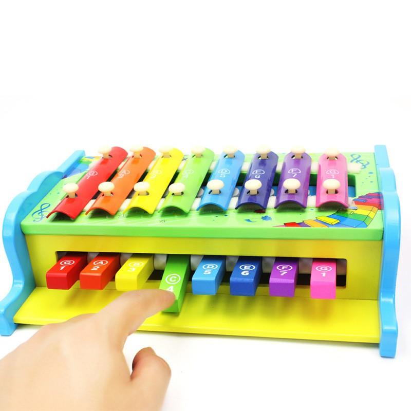 ĐÀN PIANO ĐỒ CHƠI CHO BÉ đồ chơi nhạc cụ đàn piano đồ chơi gỗ cho bé 1 tuổi