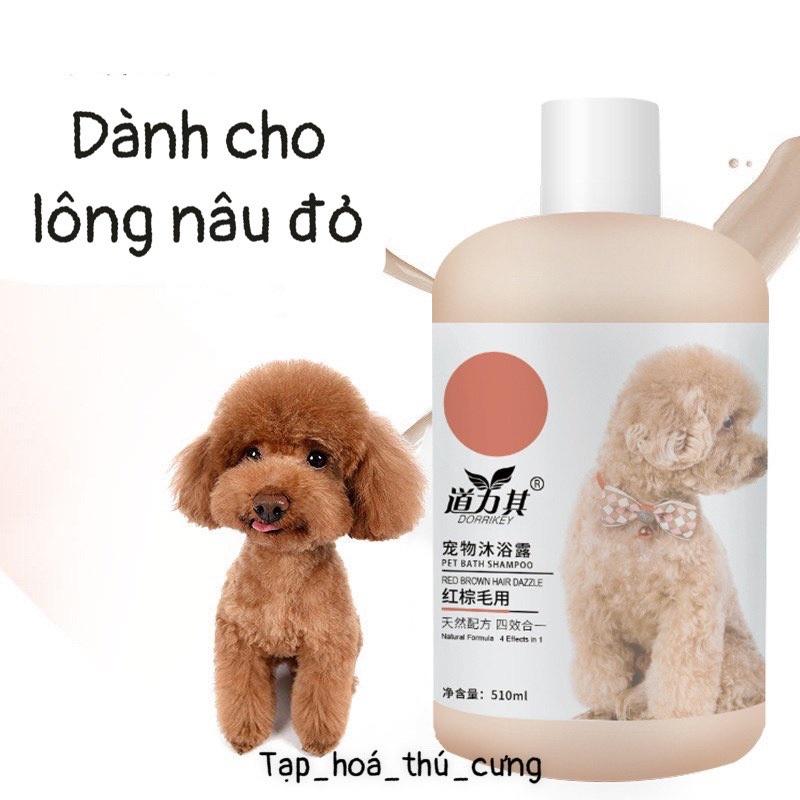 Sữa tắm cho chó Dorrikey 510ml poodle, lông trắng, lông tối màu - Sữa tắm chó mèo