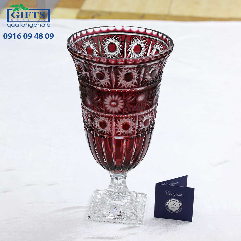 Bình cắm Hoa Pha lê Màu Madline Arnstadt cao 37cm