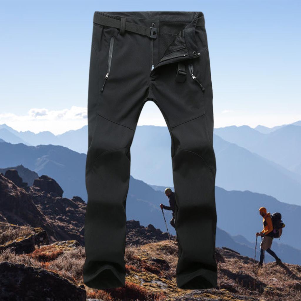 Womens Ski Pants Softshell Thick for Travel Hiking Black