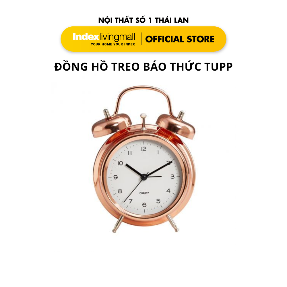 Đồng Hồ Báo Thức TUPP Màu Vàng Đồng | Index Living Mall | Nội Thất Thái Lan 