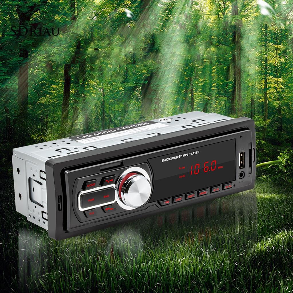 *QCDZ* 5208E Universal Handsfree Car MP3 Player Compact Bluetooth FM Radio Player Supporting U Disk TF Card AUX for 12V Automobiles
