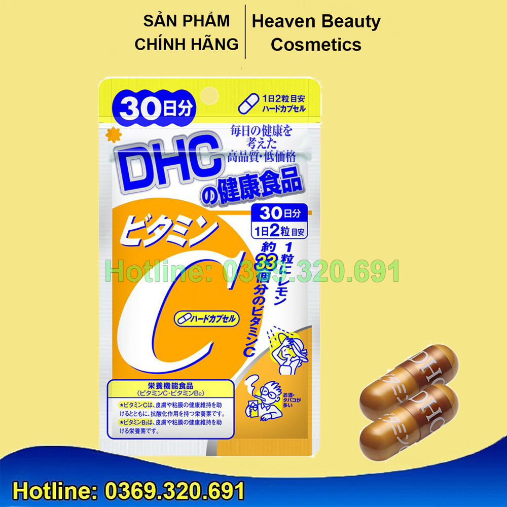 Viên uống VITAMIN C DHC - Bổ sung Vitamin C Hard Capsule Giúp Sáng Da, tăng Đề Kháng - Bác sĩ Mã Phượng