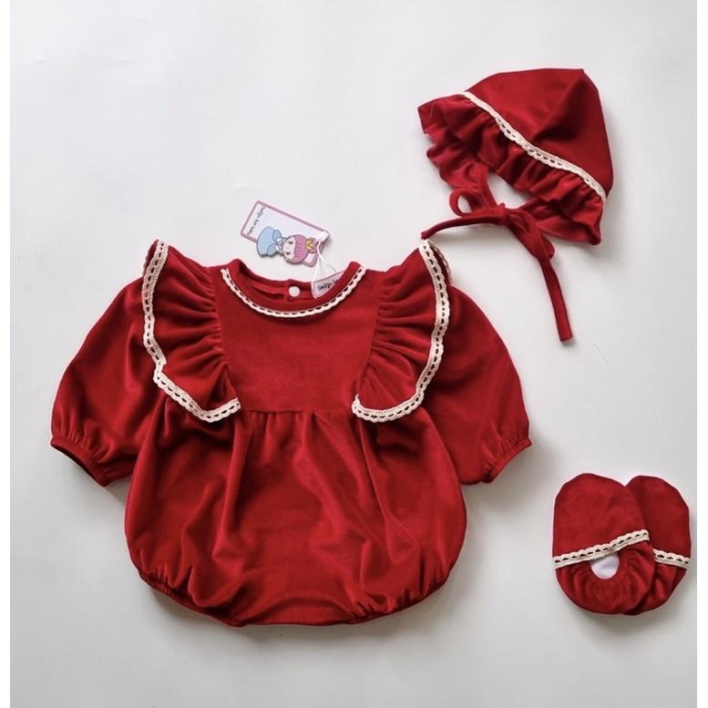 [3-12kg] Body Cánh Tiên Hoa Thêu Chất Organza NHÍM XÙ KIDS Cho Bé Gái Sơ Sinh, Đầy Tháng, Thôi Nôi B084