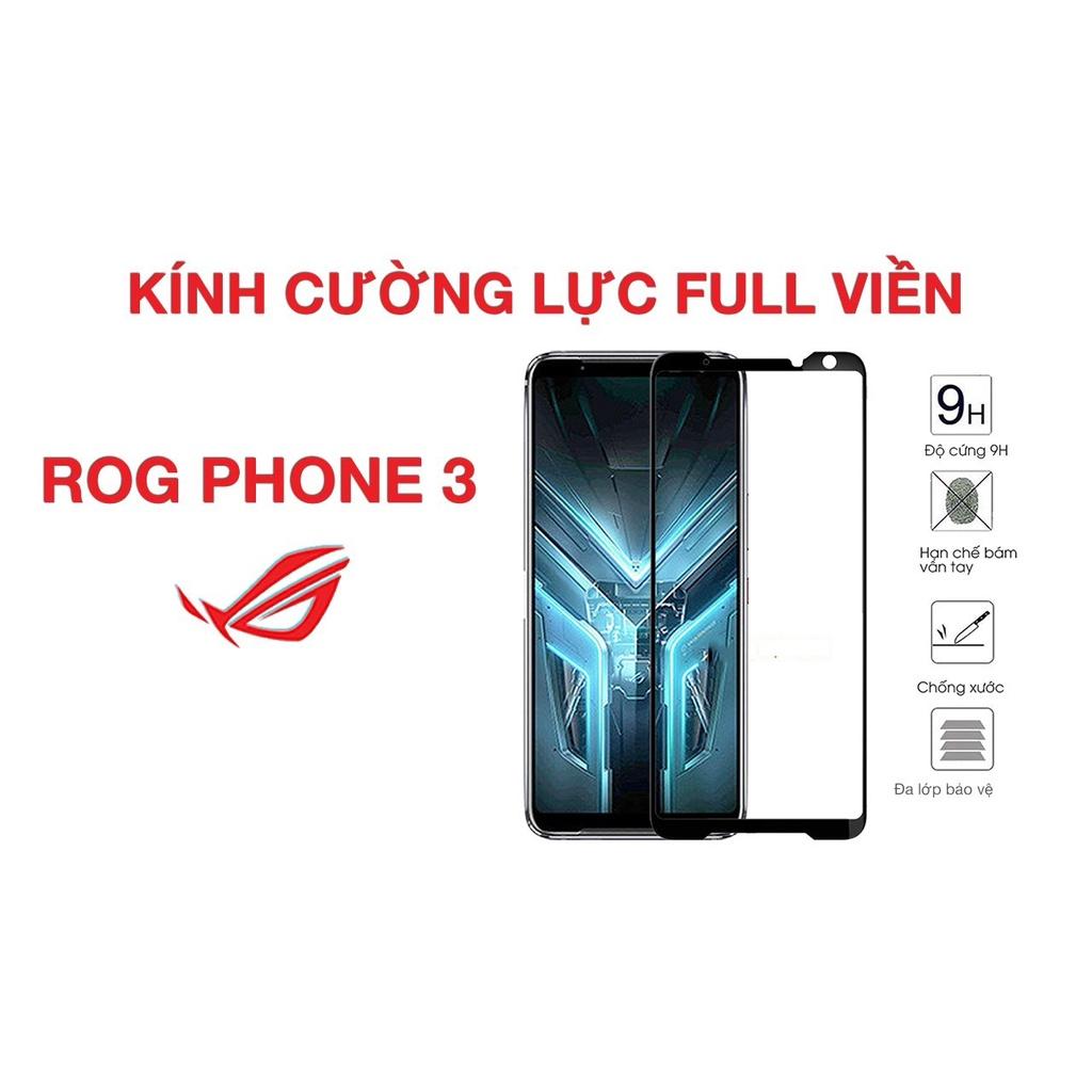 Kính cường lực dành cho ASUS Rog Phone 3, ASUS Rog Phone 5 , Miếng dán màn hình điện thoại full tràn màn hình độ cứng 9H