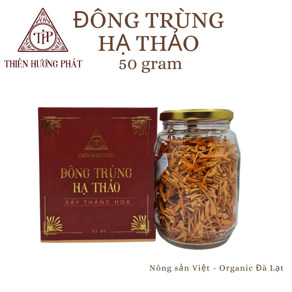 Đông Trùng Hạ Thảo Sấy Thăng Hoa Cao Cấp (hũ 50 gram) - Thiên Hương Phát Đà Lạt