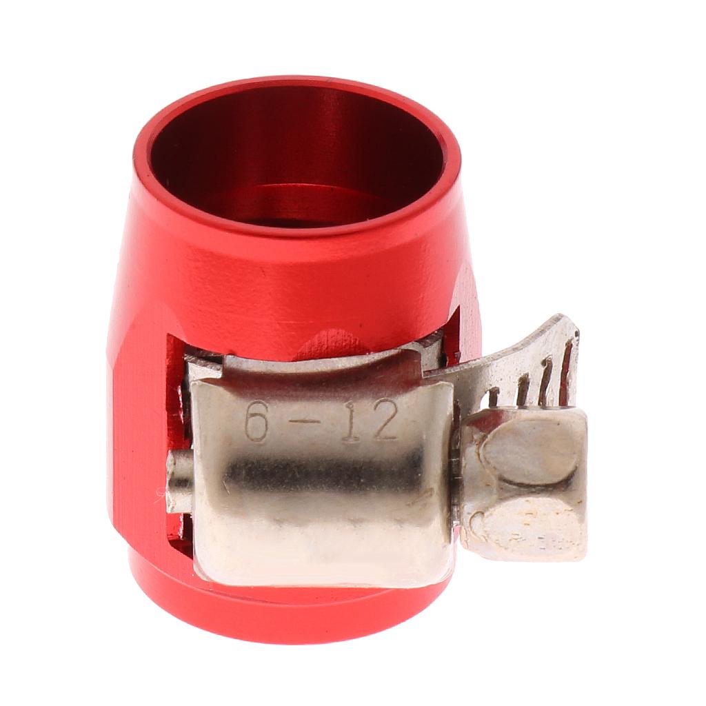 AN4 Car Fuel Oil Water Hose Pipe End Finisher Clamp Clip Aluminium