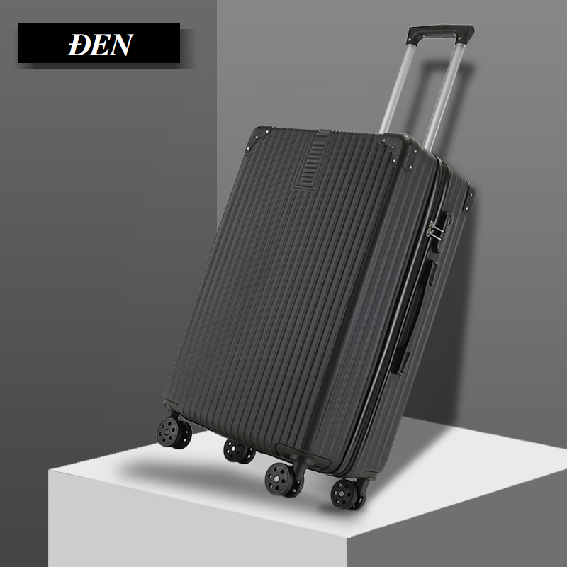 HÌNH THẬT_Vali Du Lịch Tay Kéo Chất Liệu Nhựa Nhám PC+ABS Dày Dặn Thiết Kế Bo Góc Sang Trọng 4 Bánh Xe Đôi Xoay 360 Độ Hàng Sẵn Kho Đủ Size 20/24/26 inch