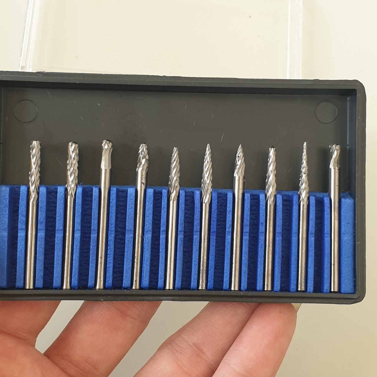 Mũi khoan mài phay khắc đầu mài hợp kim hàng hộp cao cấp cán 3ly