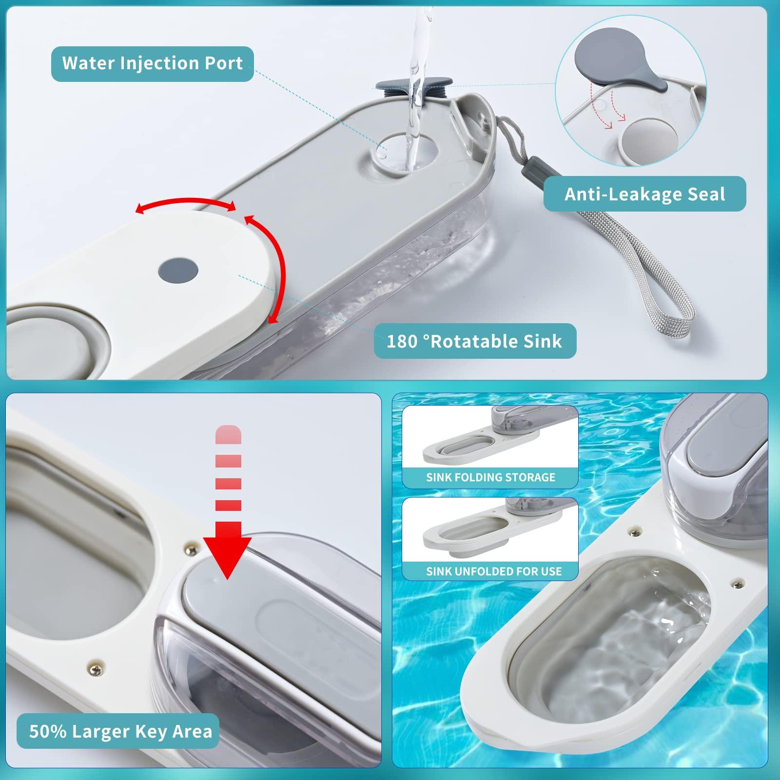 Chai nước chó, chó uống chó khi đang di chuyển, chai nước có thể gập lại di động cho vật nuôi được phát triển cho mèo/thỏ/chó trong khi đi bộ, đi bộ và du ngoạn ngoài trời.