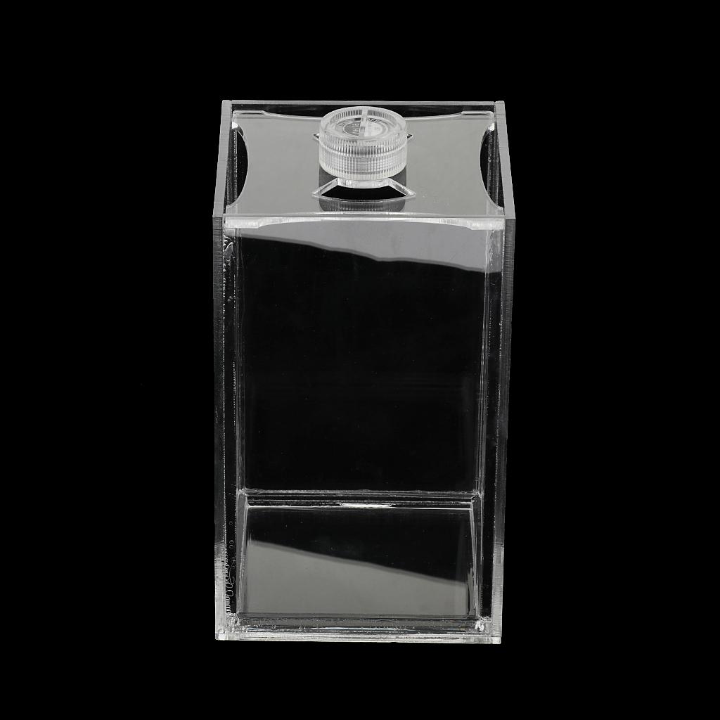 2pcs LED Lighting Aquarium Small Fish Tank Betta Tank Acrylic 10x10x16cm