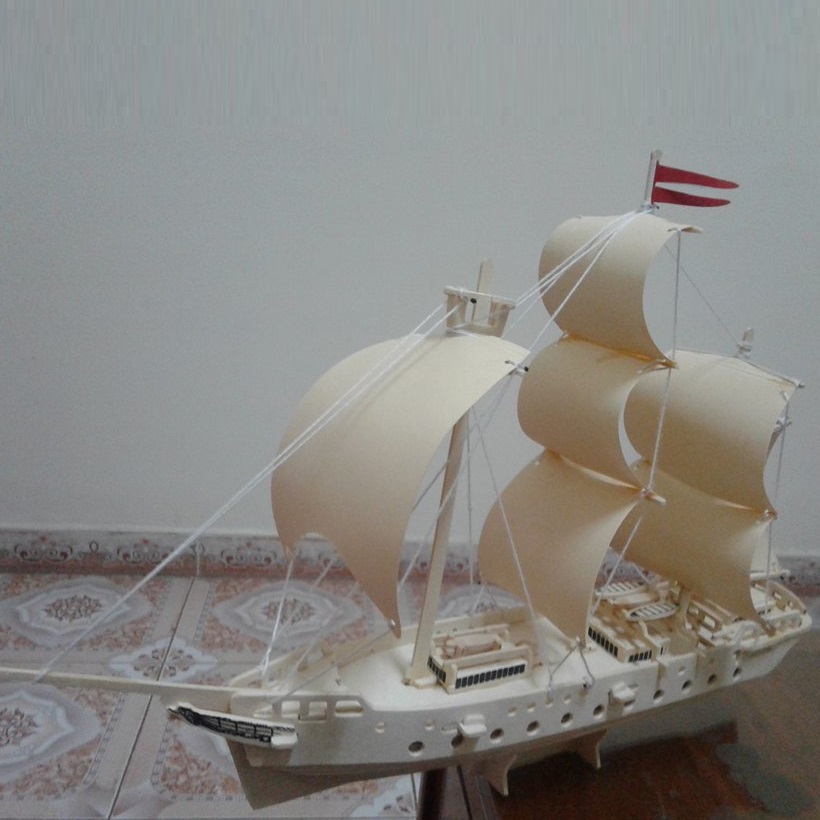 Đồ chơi lắp ráp gỗ 3D Mô hình Thuyền Vũ Trang Army Ship