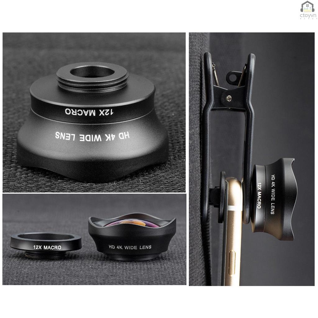 Ống kính máy ảnh điện thoại hai trong một 16mm + 12X Macro