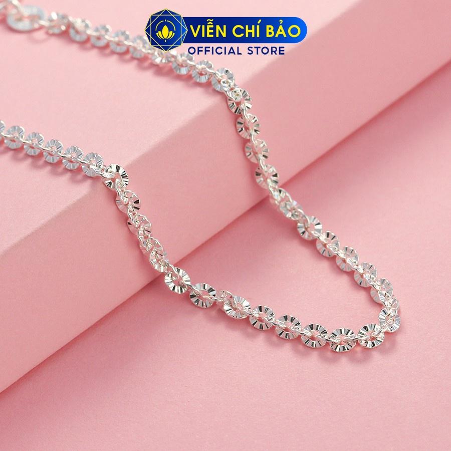 Lắc tay bạc nữ hoa phay chất liệu bạc 925 thời trang phụ kiện trang sức nữ thương hiệu Viễn Chí Bảo L400186