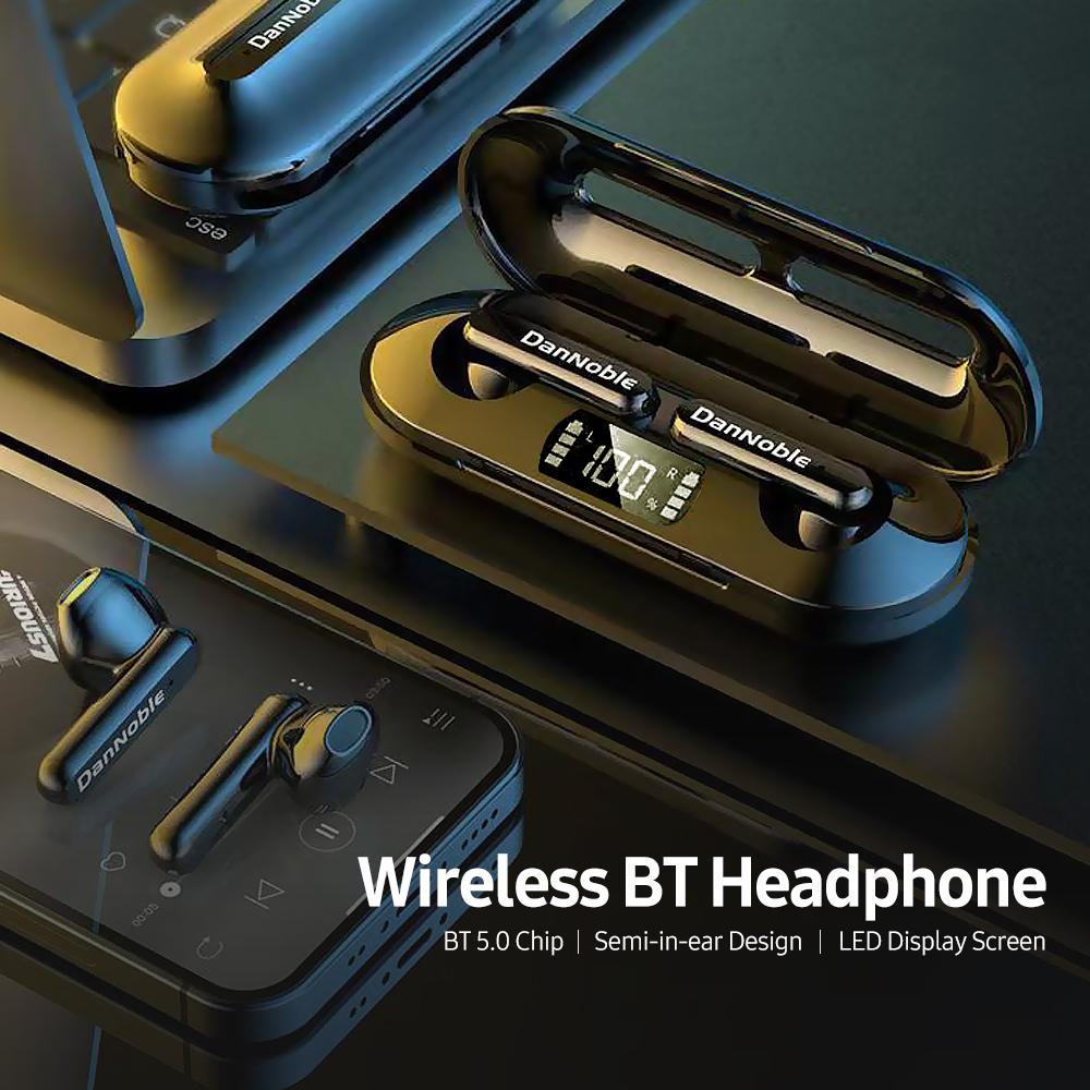 Tai nghe không dây V7 BT Thiết kế tiện dụng Chất lượng âm thanh HiFi với màn hình hiển thị kỹ thuật số