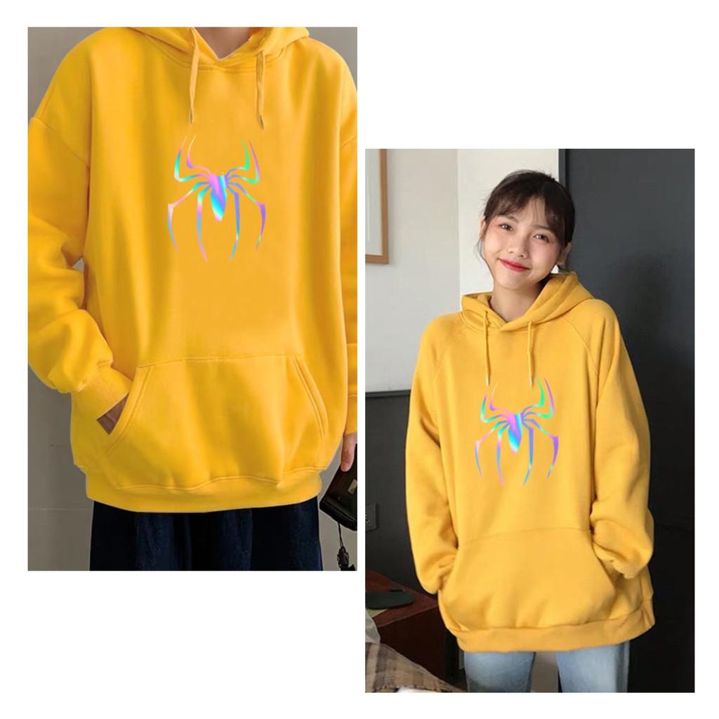 Áo hoodie con nhện phản quang, áo khoác nỉ nam nữ unisex form rộng dáng hàn – ST178- babitrendy