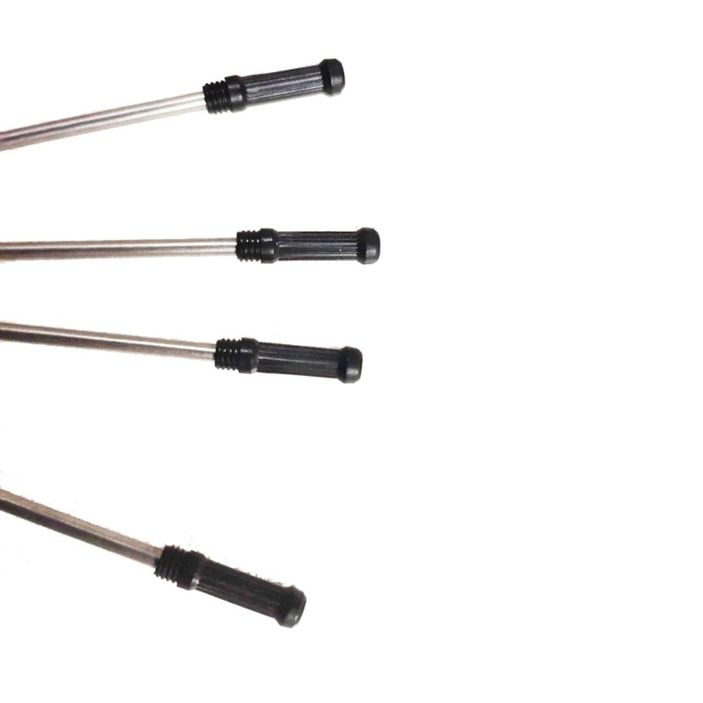 Gói 10 Mỹ Ngòi Đổ Kim Loại Bút Bi Ký Bút Nạp Lại Viết Phụ Kiện Đen/Xanh Dương