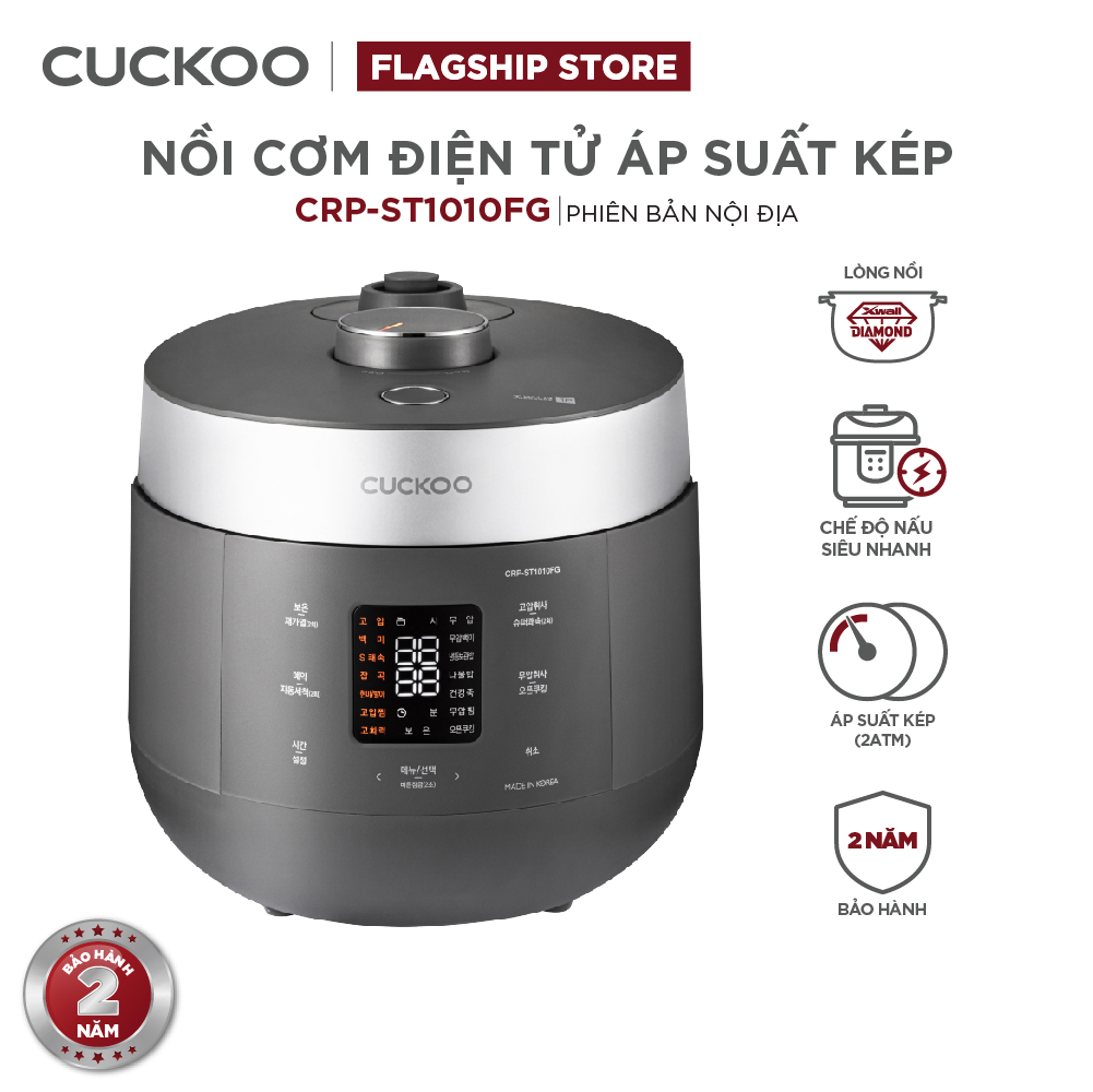 Nồi cơm điện tử áp suất kép Cuckoo CRP-ST1010FG (1.8L) - Hàng Chính Hãng