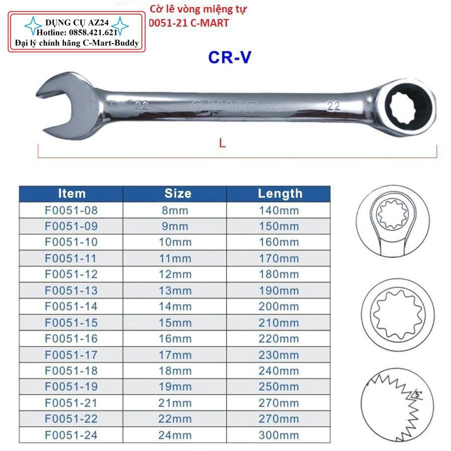 21mm Cờ lê vòng miệng tự động F0051-21 C-MART